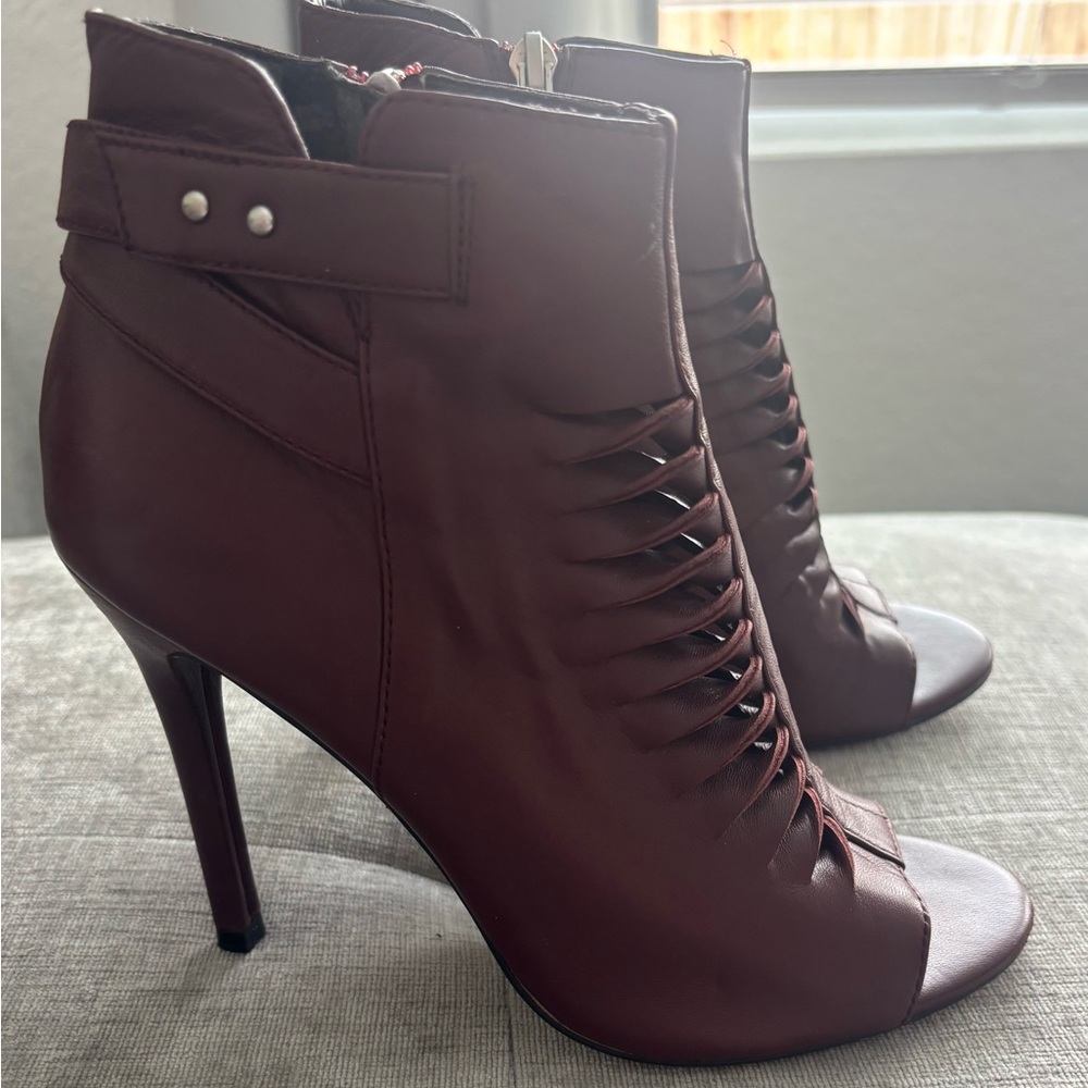 Trouve Burgundy Heeled Boots with Stiletto Heel. Color  Sz 7.5